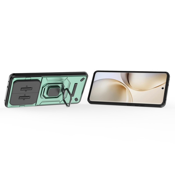 Etui pancerne do Realme 14 Pro 5G, CamShield Slide, zielone