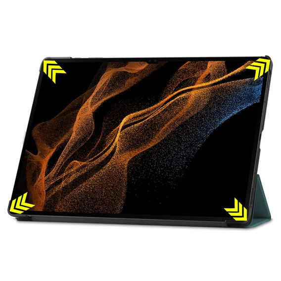 Etui do Samsung Galaxy Tab S9 Ultra, Smartcase, zielone