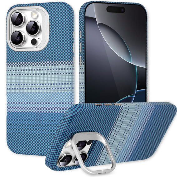 Etui do iPhone 16 Pro Max, Frame Kickstand, do MagSafe, Moon Blue
