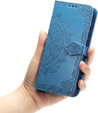 Etui z klapką do Samsung Galaxy M55 5G, Mandala, niebieskie