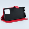 Etui z klapką do Motorola Moto G54 5G, Crazy Horse Wallet, czerwone