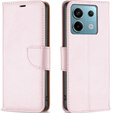 Etui z klapką do Xiaomi Redmi Note 13 Pro 5G, Wallet Litchi Leather, różowe