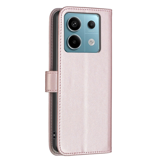 Etui z klapką do Xiaomi Redmi Note 13 Pro 5G,BINFEN Wallet, różowe