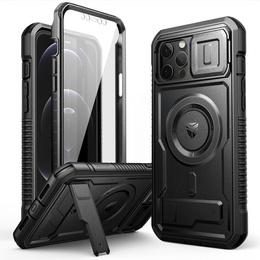 Etui pancerne do iPhone 12 Pro Max, Dexnor CamProtect MagSafe, czarne