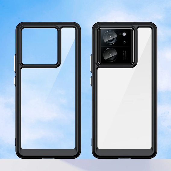 Etui do Xiaomi 13T / 13T Pro, Fusion Hybrid, przezroczyste / czarne