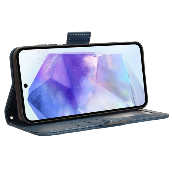 Etui z klapką do Samsung Galaxy A35 5G, Card Slot, niebieskie