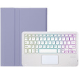 Etui z podświetlaną klawiaturą bluetooth touchpad do Xiaomi Pad 6 / 6 Pro, Fioletowe
