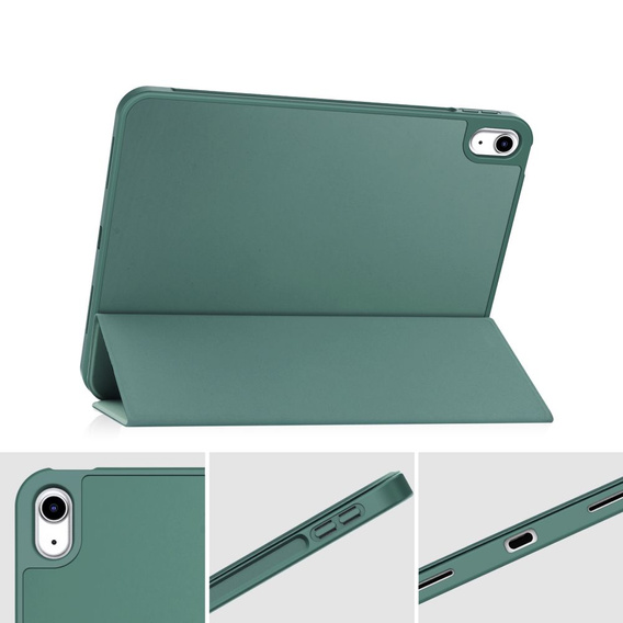 Etui do iPad 11" 2025 A16 (11 gen.) / iPad 10.9" 2022 (10 gen.), Smart Pencil, z miejscem na rysik, zielone