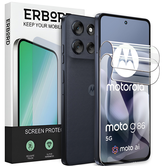 2x Folia Hydrożelowa ERBORD do Motorola Moto G86 5G – niewidoczna, ale skuteczna tarcza