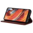 Etui do Samsung Galaxy A55 5G, Wallet Litchi Leather, brązowe