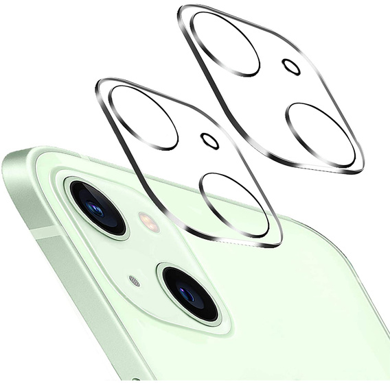 2x Szkło hartowane na aparat ERBORD do iPhone 13, przezroczyste