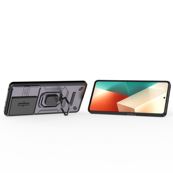 Etui KickStand Camera Lens do Xiaomi Redmi Note 13 5G, fioletowe