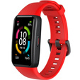 Pasek Silikonowy do Huawei Band 6 / Honor Band 6, Red