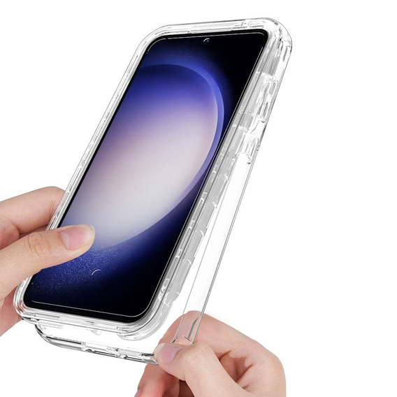 Etui do Samsung Galaxy S23 FE, Shockproof, z folią, przezroczyste