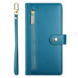 Etui z klapką do Oppo Reno 13 Pro 5G, Wallet Zipper Pocket, niebieskie