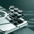 Etui Magnetic Dual Glass MagSafe do Samsung Galaxy S22 Ultra, zielone