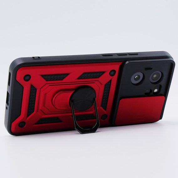 Etui pancerne do Xiaomi 13T / 13T Pro, CamShield Slide, czerwone