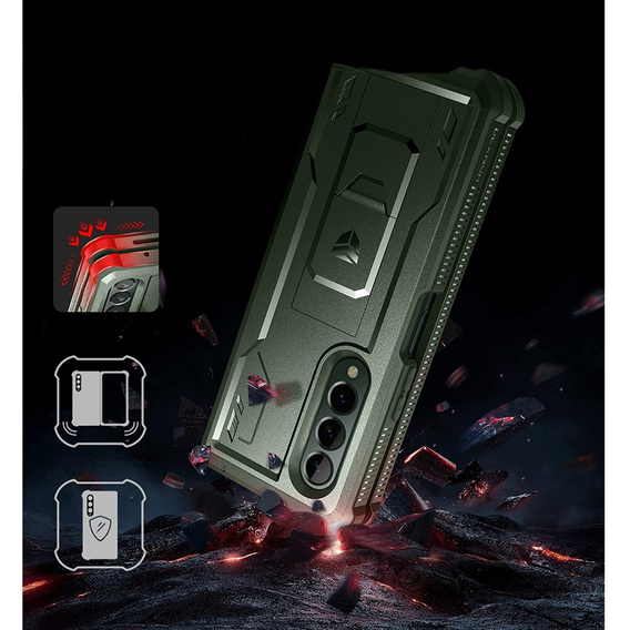 Etui pancerne do Samsung Galaxy Z Fold 3 5G, Dexnor Full Body, zielone