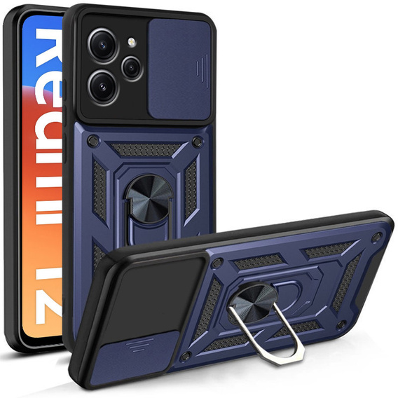 Etui pancerne do Xiaomi Redmi 12, CamShield Slide, granatowe