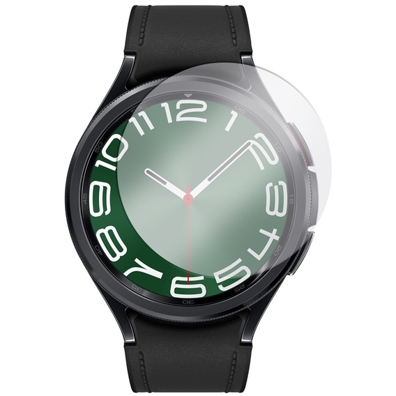 Zestaw Etui Spigen do Samsung Galaxy Watch 6 Classic 47mm, Liquid Air, Czarne + Szkło 2x Hartowane