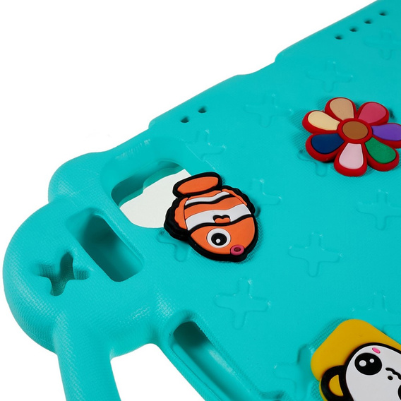 Etui do iPad Air 11" 2025/2024 (7/6 gen.), Cute Patterns, z podstawką, zielone
