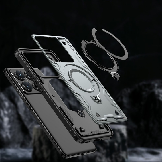 Etui do Xiaomi 14T, Military MagSafe, srebrne
