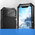 Etui pancerne do iPhone 16E, R-JUST, czarne