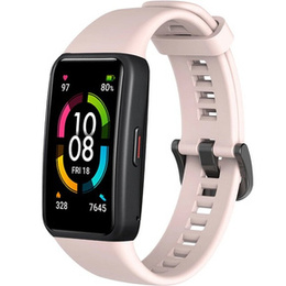 Pasek Silikonowy do Huawei Band 6 / Honor Band 6, Sand Pink