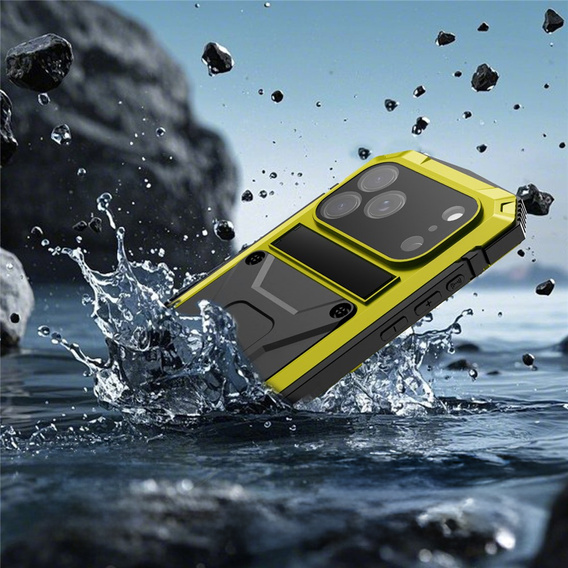 Etui R-JUST z podstawką i wbudowanym szkłem do iPhone 17 Pro