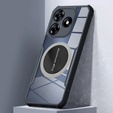 Etui do Realme C63, z blaszką magnetyczne, przezroczyste / czarne