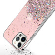 Etui do iPhone 13 Pro Max, Glittery, różowe