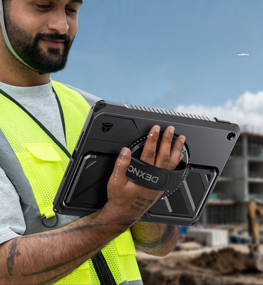 Etui Dexnor 360° z paskiem i uchwytem na rysik do iPad 10.2" 2021/2020/2019 (9/8/7 gen.)