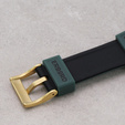 Pasek Silikonowy ERBORD Uniwersalny 20mm, Dual Color, zielony / czarny / złota klamra