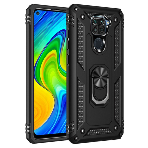 Etui pancerne do Xiaomi Redmi Note 9, Nox Case Ring, czarne
