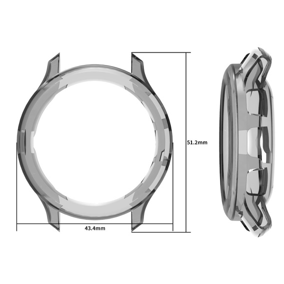 Etui do Garmin Venu 3S, Czarne / Przezroczyste