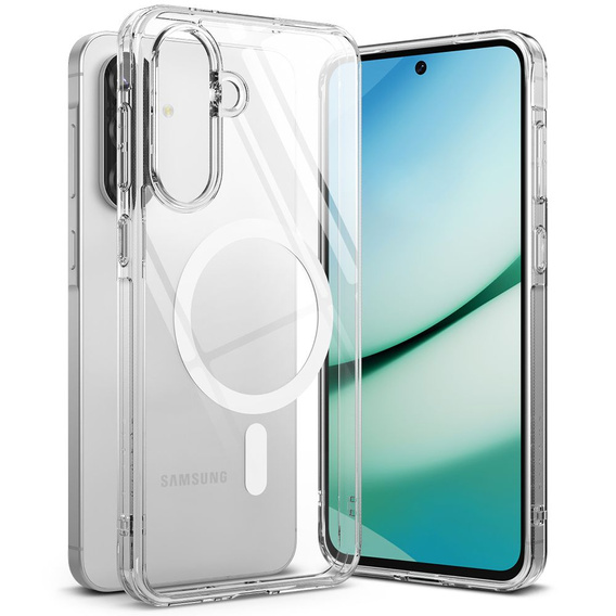 Etui Ringke do Samsung Galaxy A36 / A56 5G, Fusion MagSafe, Przezroczyste + Szkło Hartowane 9H