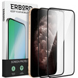 2x Szkło Hartowane do iPhone X/XS/11 Pro, ERBORD 3D pełne, szybka na cały ekran
