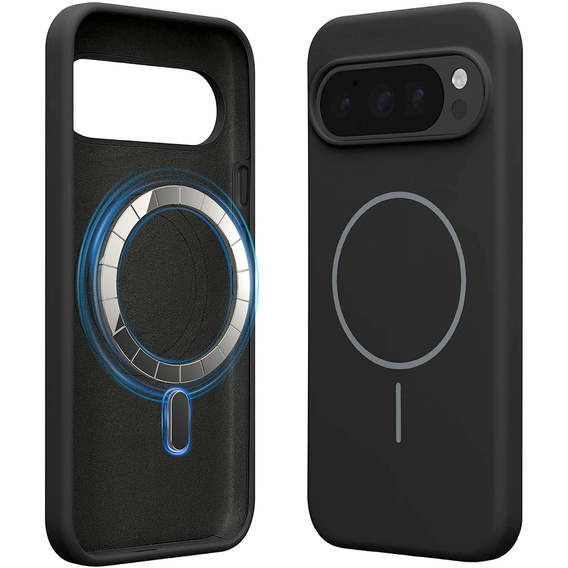 Etui silikonowe do Google Pixel 10 Pro XL, do MagSafe, czarne
