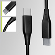 Przewód zasilający Allity USB-C 100W – 1 m - czarny