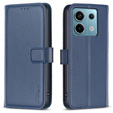 Etui z klapką do Xiaomi Redmi Note 13 Pro 4G / Xiaomi Redmi Note 14S / Xiaomi Poco M6 Pro 4G, BINFEN Wallet, niebieskie