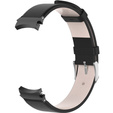 Pasek Skórzany do Samsung Galaxy Watch 4/5/6 40/42/43/44/45/46/47mm, Czarny