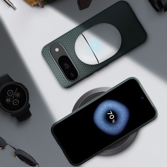 Etui Spigen do Google Pixel 9 / 9 Pro, Liquid Air, zielone
