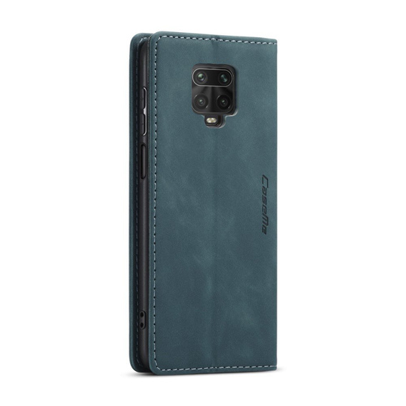 Etui CASEME do Xiaomi do Redmi Note 9s / 9 Pro, Leather Wallet Case, niebieskie