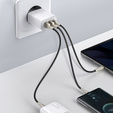 Baseus Compact PD 30W – ładowarka sieciowa z 3 portami (1x USB-C, 2x USB-A), biała