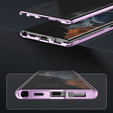 Etui do Samsung Galaxy S23 Ultra, Magnetic Dual Glass, fioletowe