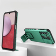 Etui pancerne do Samsung Galaxy A14 4G/5G, Camshield z podstawką, Zielone