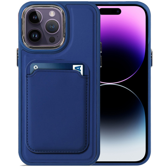 Etui do iPhone 14 Pro Max, Skin-touch MagSafe, niebieskie