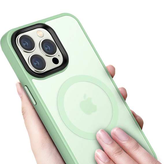Etui do iPhone 14 Pro Max, Simple MagSafe, jasnozielone
