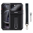 Etui do iPhone 13 Pro, Armor Kickstand, pancerne, z podstawką, czarne