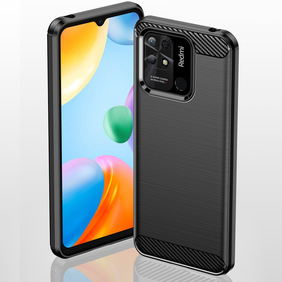 Etui do Xiaomi Redmi 10C, Karbon, czarne